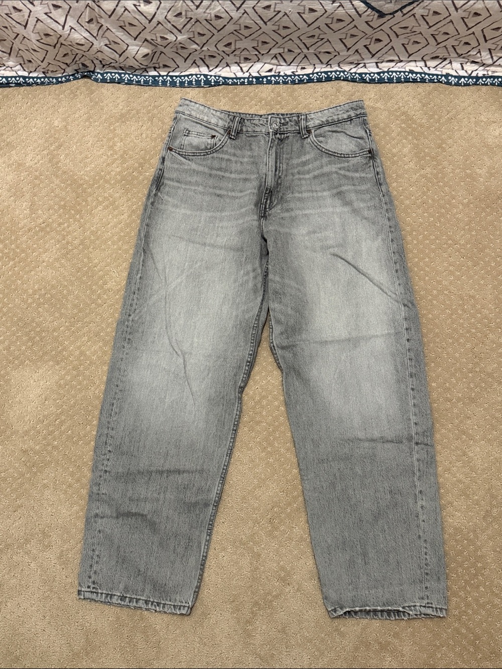 *NWOT* Zara Barrel Jeans RN 77302, Washed Black, Sz 8